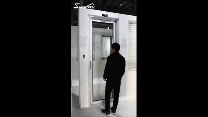 Superwu Pivot Entry Door AAMA,NFRC,DADE Florida Test Aluminum with AS2208 Certificated Insulating Glass Interior Swing Aluminum Alloy