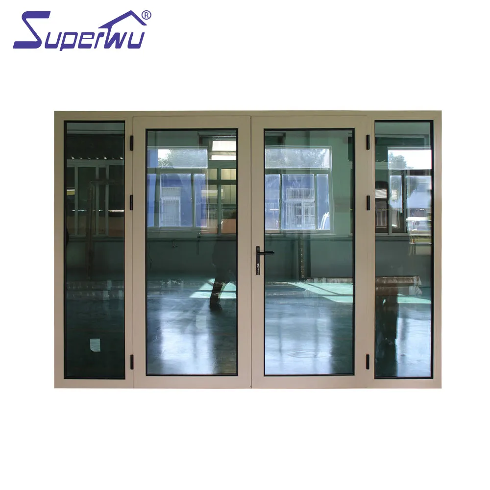 Superwu USA hurricane proof Waterproof insulating glass Aluminum casement door