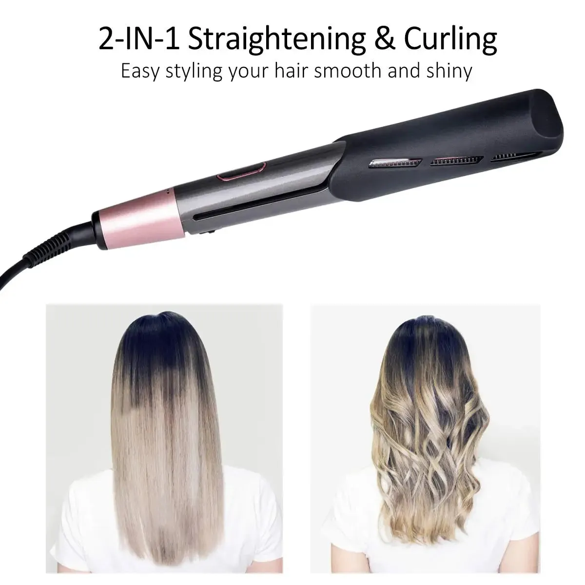 TEEK - 2 in 1 Twist Hair Straightening Curling Iron