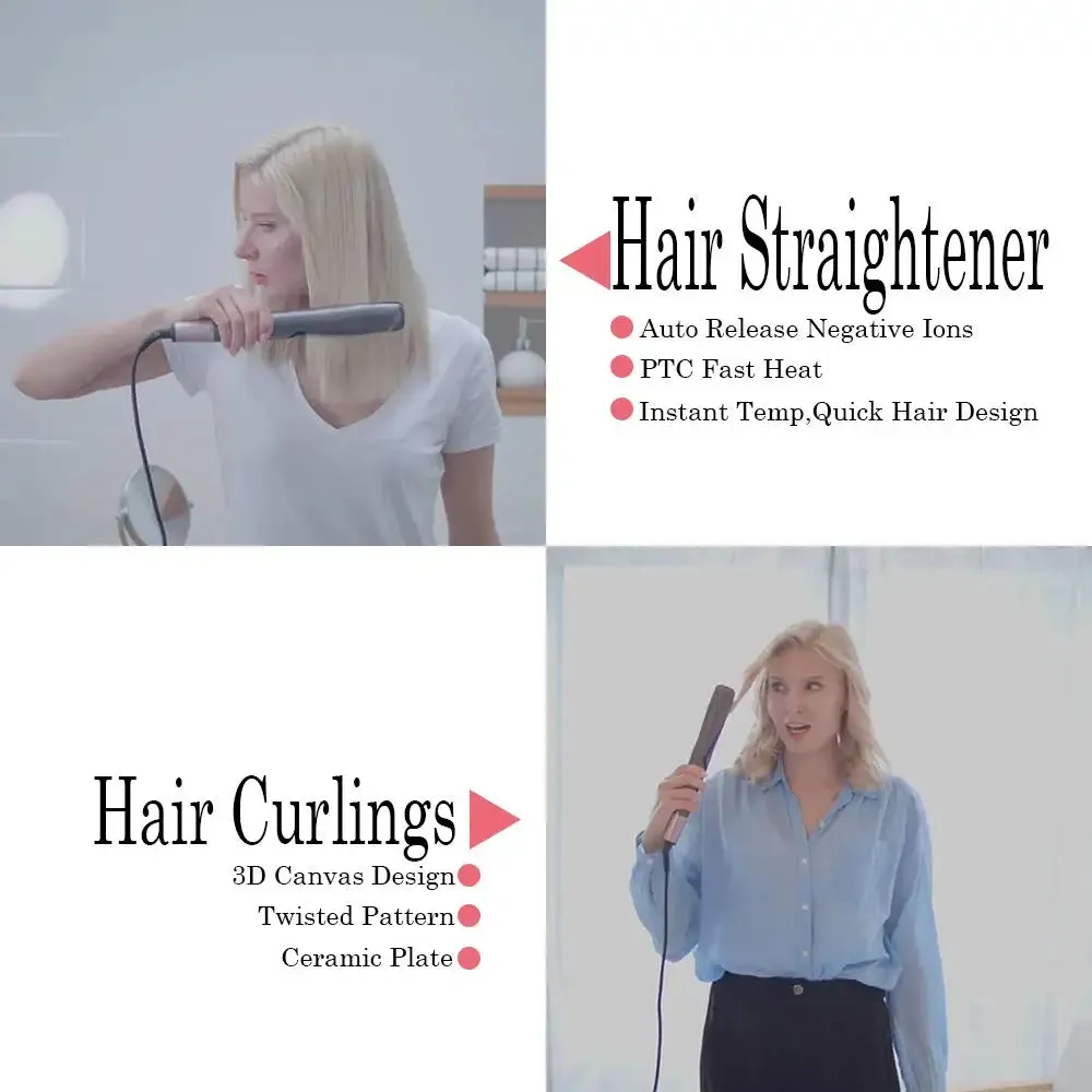 TEEK - 2 in 1 Twist Hair Straightening Curling Iron