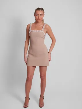 The Ultimate Muse Pearl Trim Mini Dress