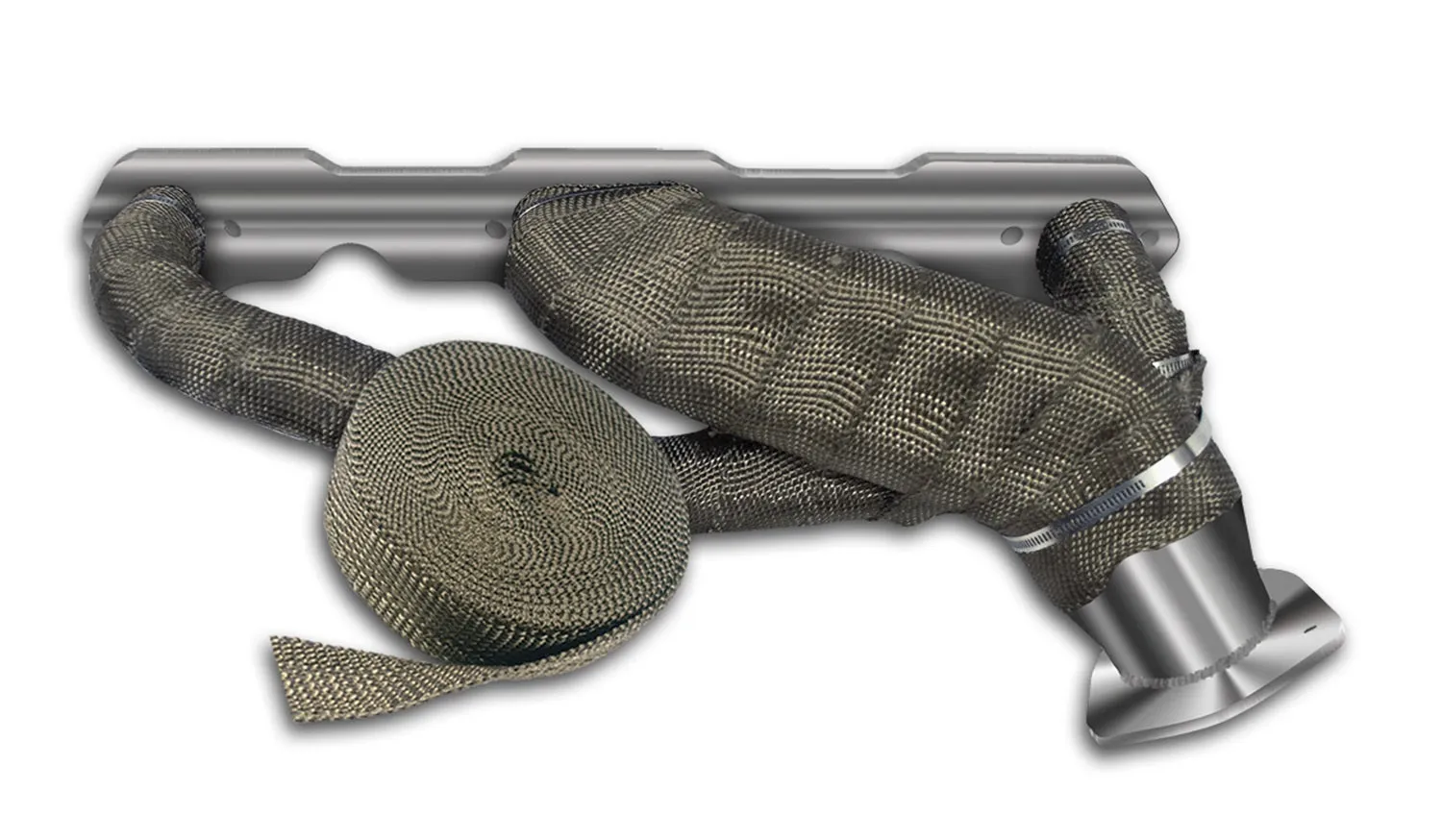 Thermo-Tec 1" Wide Exhaust Wrap 50 ft Roll Woven Fiberglass Carbon Fiber Look - Each