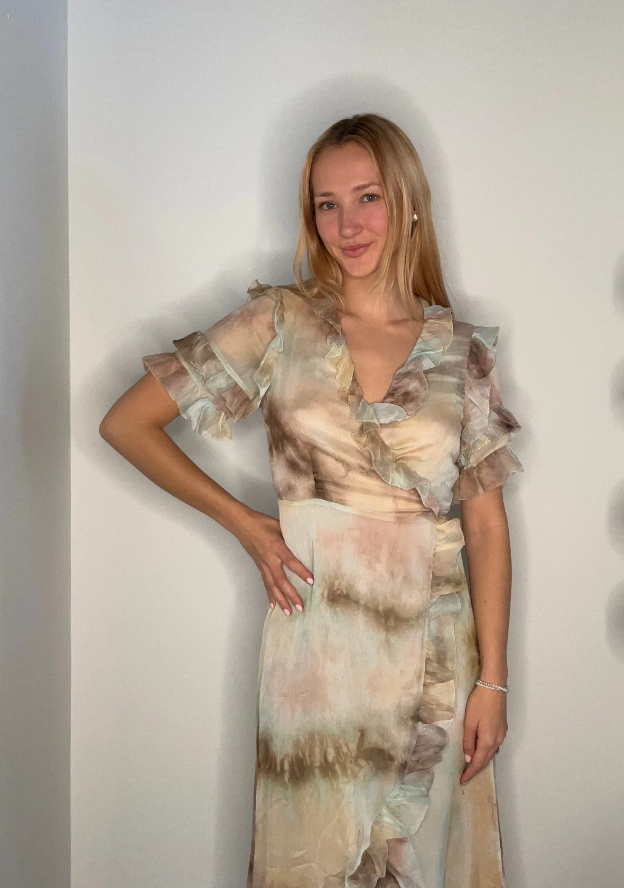 TIE DYE WRAP DRESS