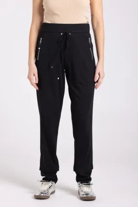 Two T's Ponte Panelled Pant Black