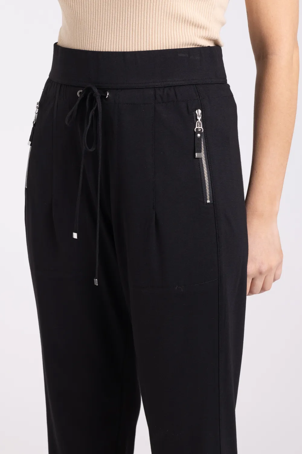 Two T's Ponte Panelled Pant Black