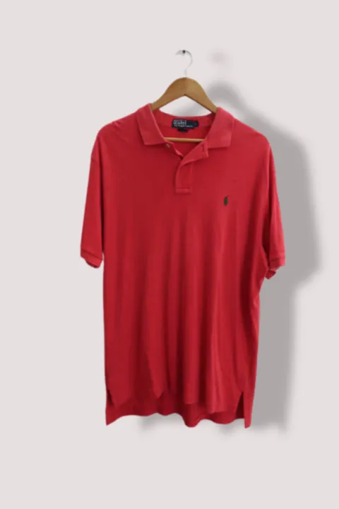 Vintage Large red polo ralph lauren mens polo shirt