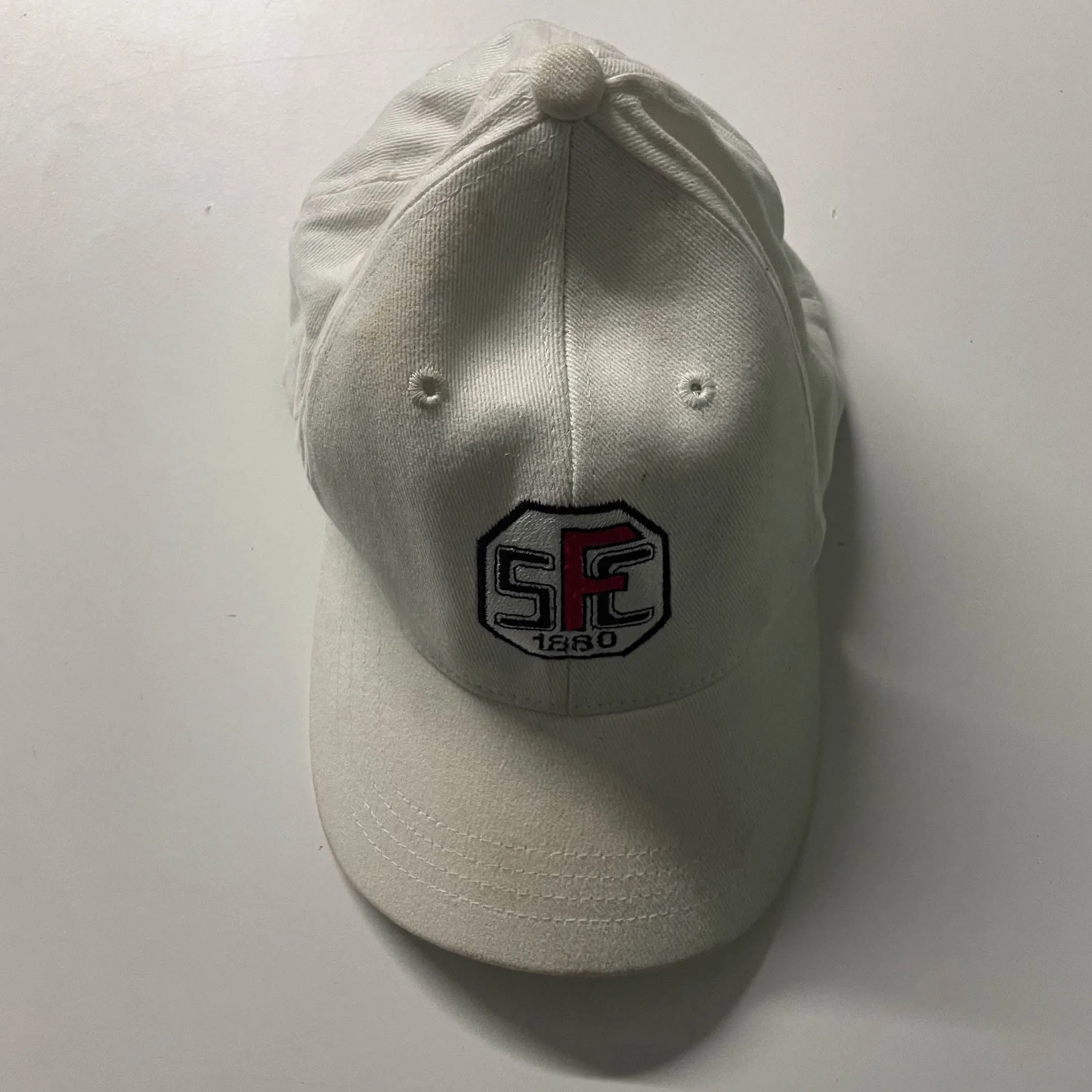 Vintage Stickfabrik.com big logo white baseball cap