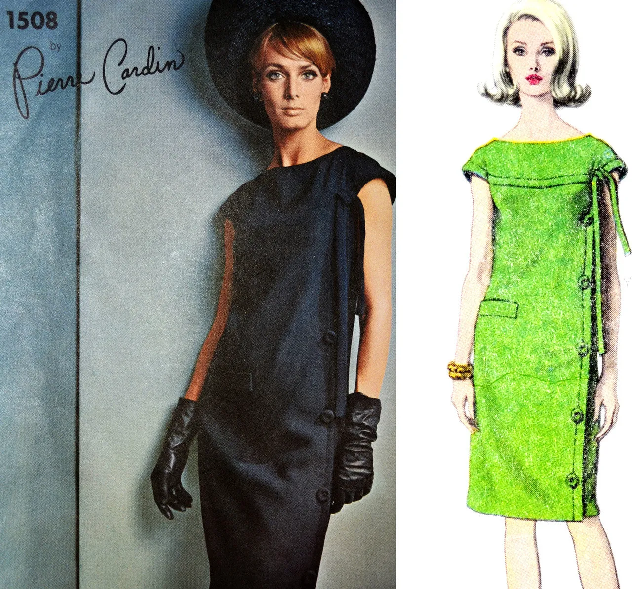 Vogue Paris Original 1508 Pierre Cardin Dress Pattern 32B