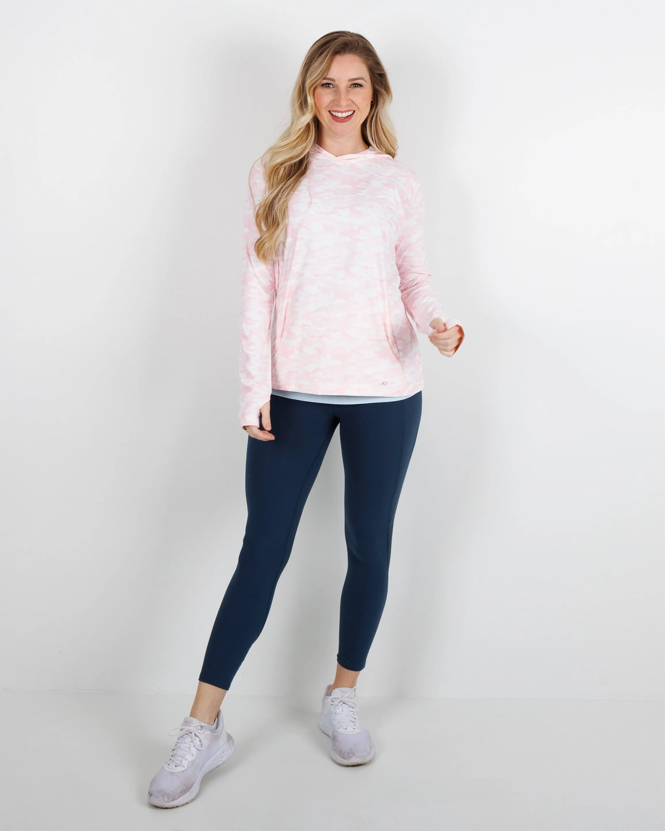 Women Blacks Beach Hoodie - Pink Camo