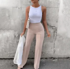 Women’s Slim Bell-Bottom Trousers – Trendy Flared Pants for Office & Casual Wear