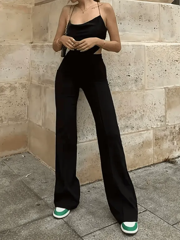 Women’s Slim Bell-Bottom Trousers – Trendy Flared Pants for Office & Casual Wear