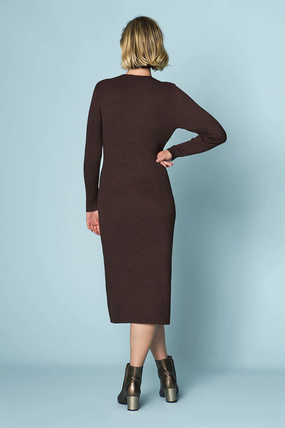 Wrap Detail Knit Dress