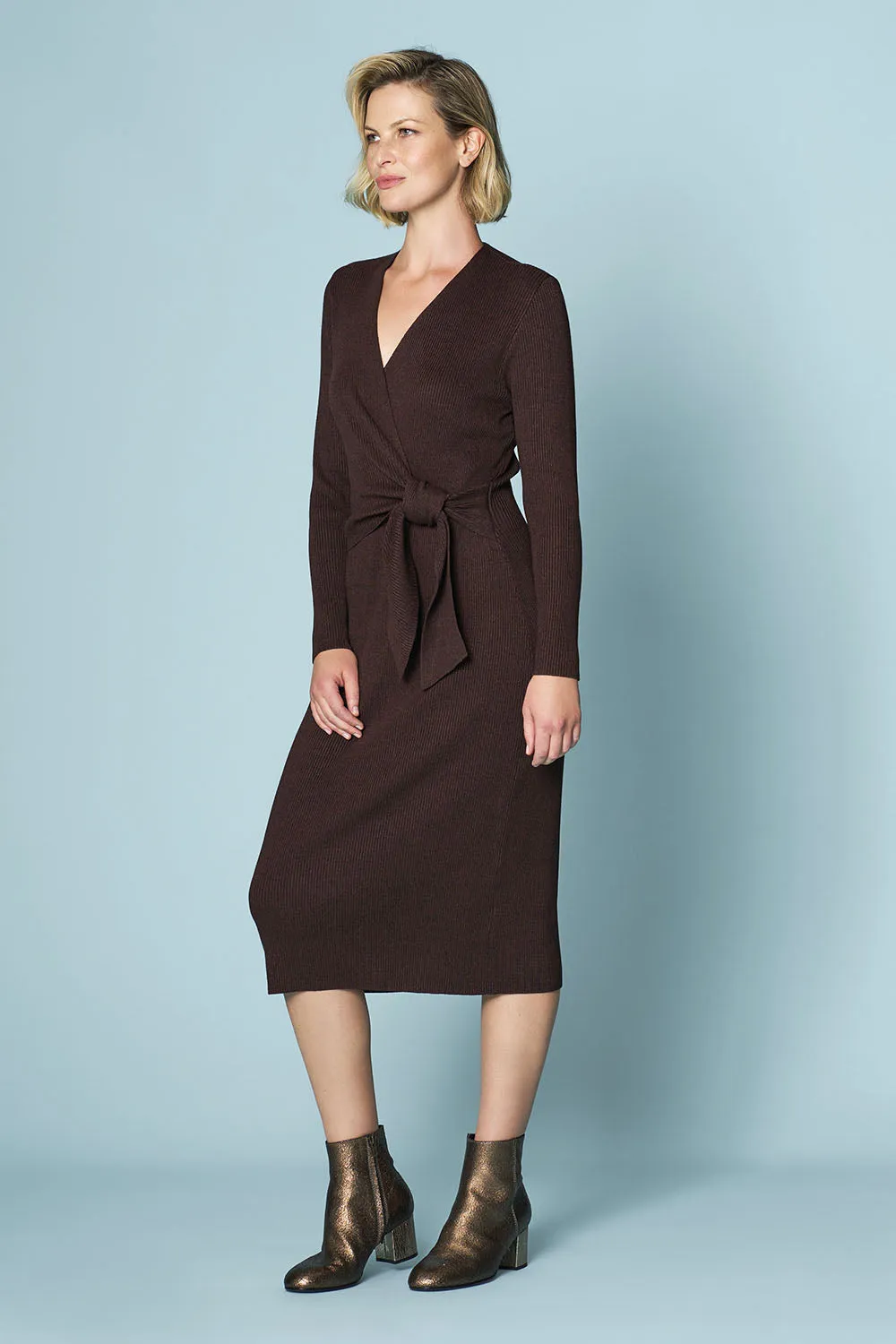 Wrap Detail Knit Dress