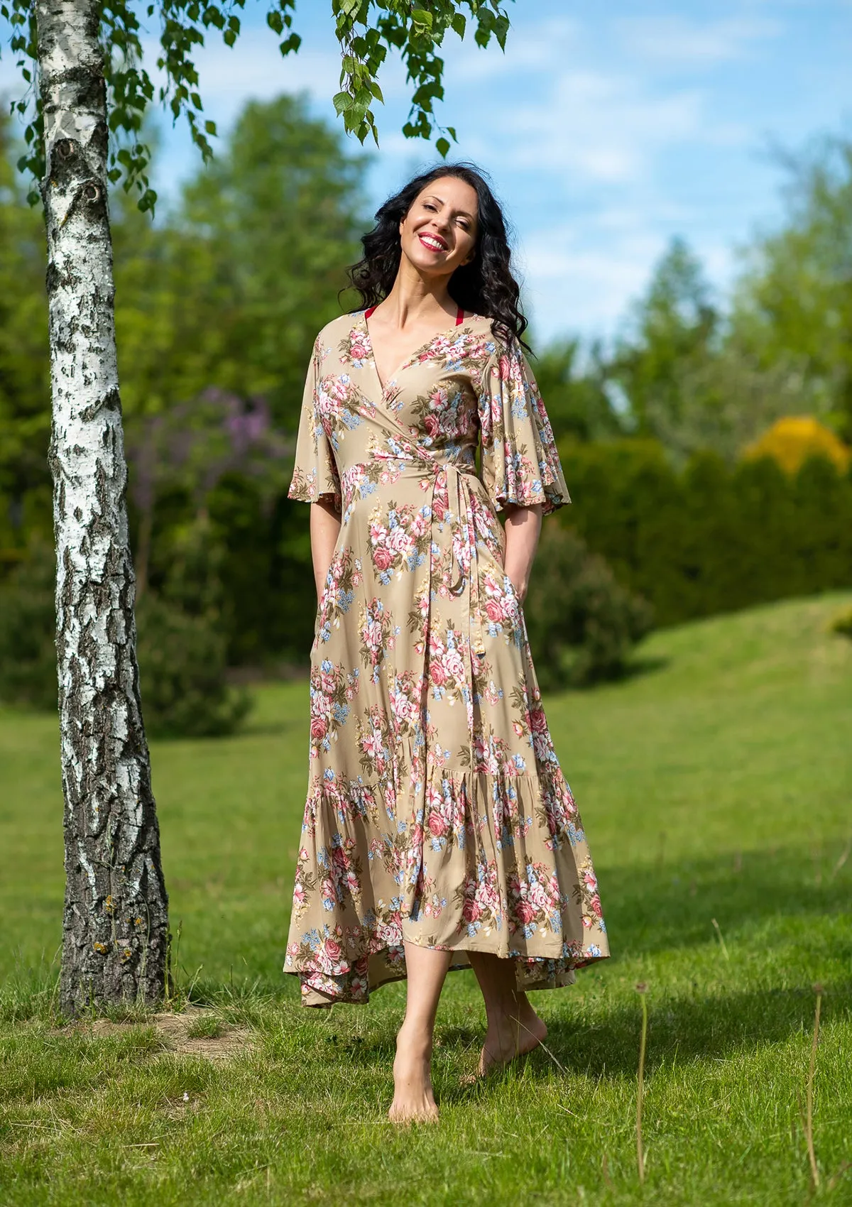 Wrap Regina Brown Dress